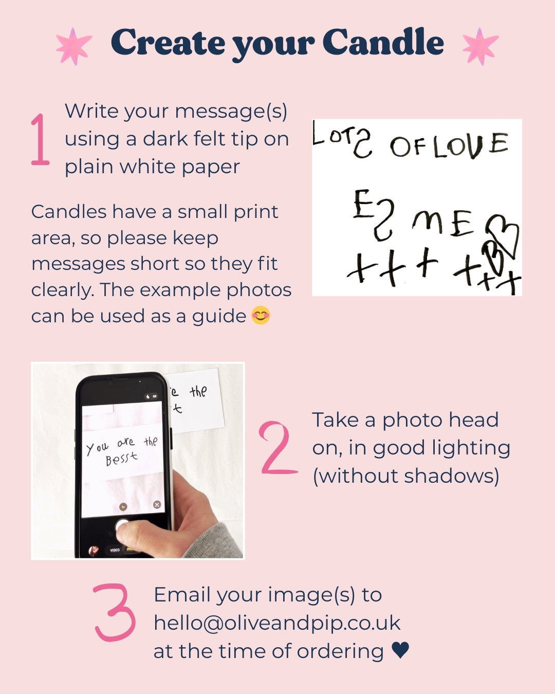 Bespoke Handwriting Candle - Mother's Day Special!