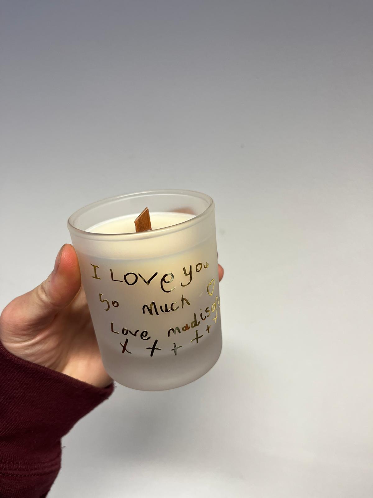 Bespoke Handwriting Candle - Mother's Day Special!